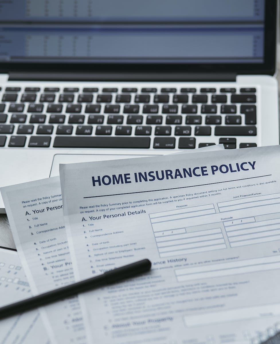 Home Insurance Policy on a Laptop